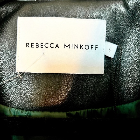 🎀HP 3x🎀 NWT Rebecca Minkoff Quilted Moto Jacket L Black DETAILS 🎀 - Picture 13 of 13